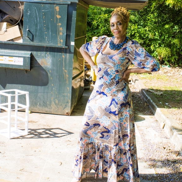 Vintage Glam Ingrid Cado for Neiman Marcus Maxi Dress - Picture 1 of 5